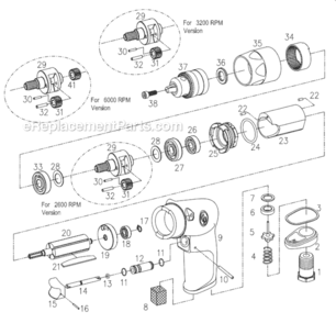 Page A Diagram and Parts List for CP1117P32 6151580110 Chicago Pneumatic Drill